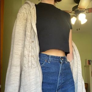 Cream Knitted Hoodie